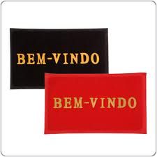 Tapete emborrachado Bem Vindo - várias cores